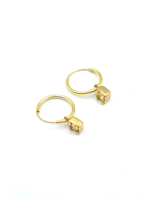 duplo earrings gold plated