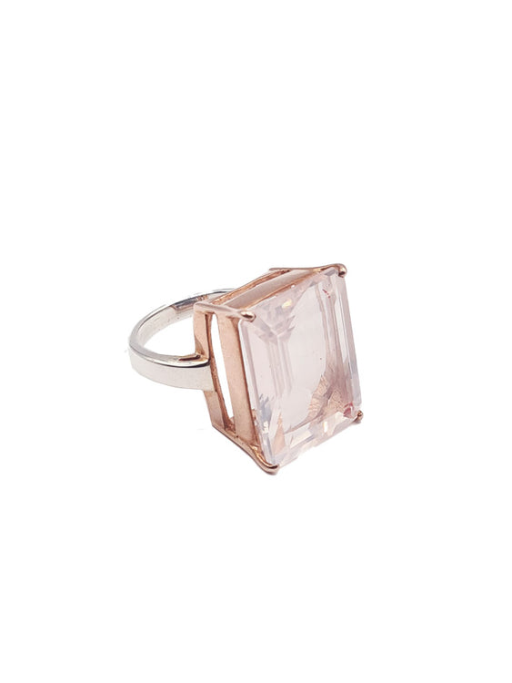 rose quartz ring