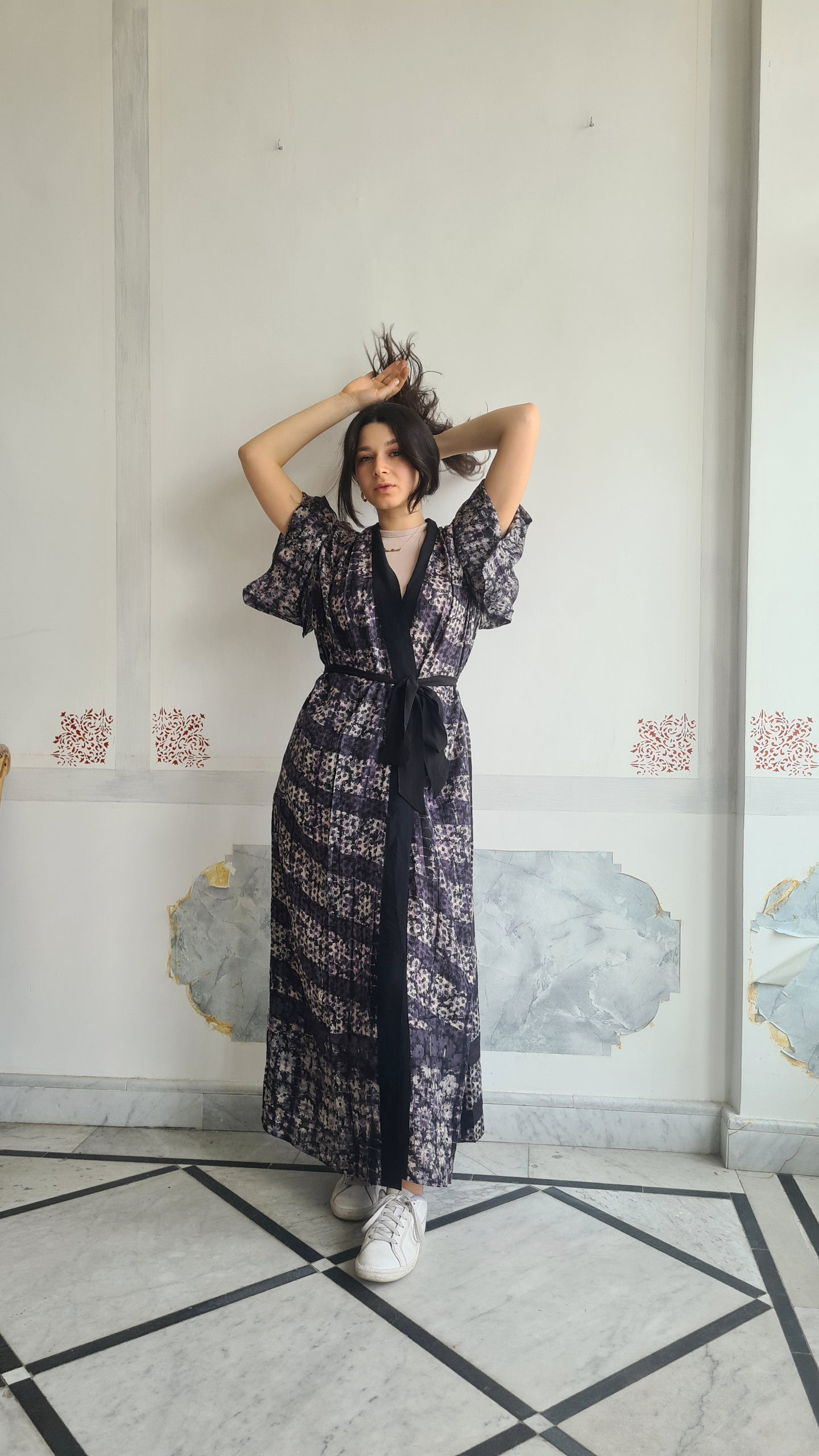 print silk kimono 