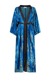 kimono 1 - vibrant tie dye blue print