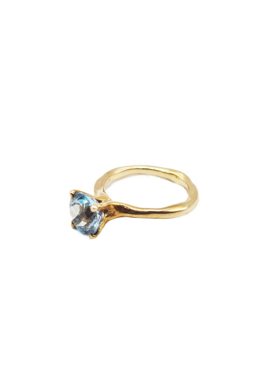 blue topaz gem ring